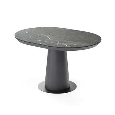Раздвижной обеденный стол Зир со столешницей цвета черный мрамор
