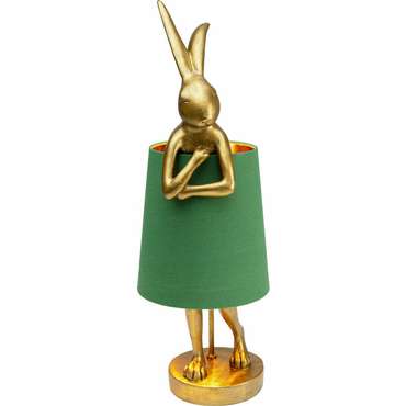Лампа настольная Rabbit зелено-золотого цвета