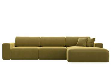 Угловой диван-кровать Лига 036 Классик Лонг желтого цвета правый угол