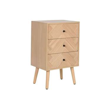 Ночной столик Натуральный Древесина павловнии Деревянный MDF 42 x 34 x 70 cm