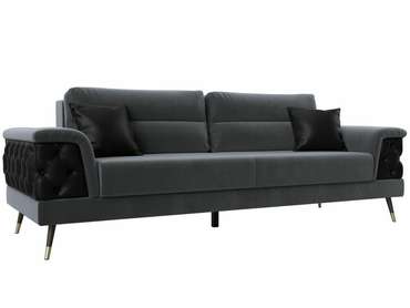  Прямой диван-кровать Лига 023 серого цвета