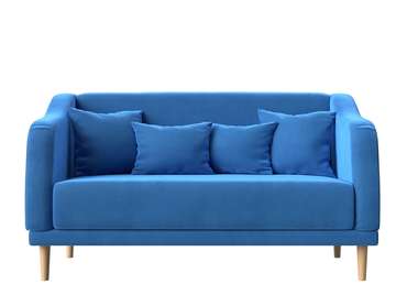 Прямой диван Киото голубого цвета