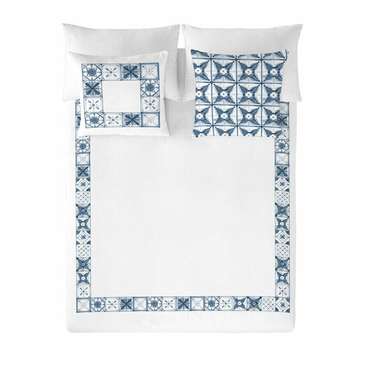 Пододеяльник Amalfi 220 x 220 бело-синего цвета