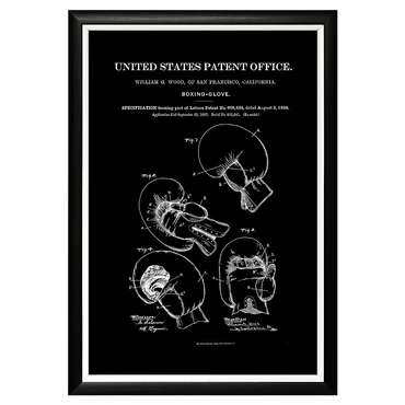Арт-постер Патент на боксерские перчатки