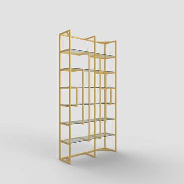 Стеллаж "Leon" золото с зеркалом (2100х1000х300)