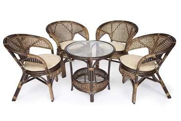 Набор мебели Pelangi темно-коричневого цвета