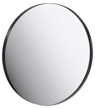 Настенное зеркало RM D80 в металлической раме черного цвета