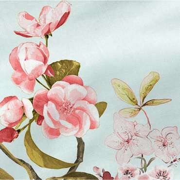Наволочка Chinoiserie 45x110 голубого цвета