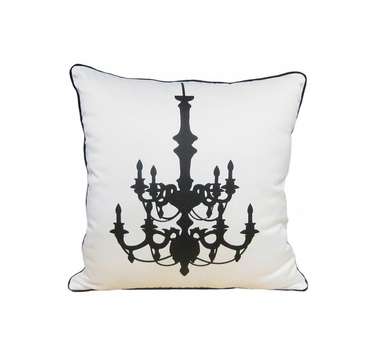 Подушка с принтом Chandelier White 