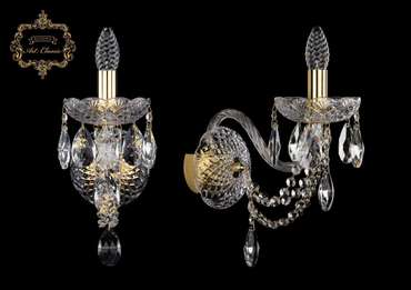 Хрустальное бра Art Classic 45271 10.12.1.195.XL.Gd.Sp подсвечник с подвесками