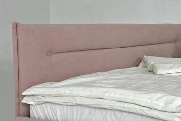 Кровать Альба 90х200 нежно-розового цвета с подъемным механизмом