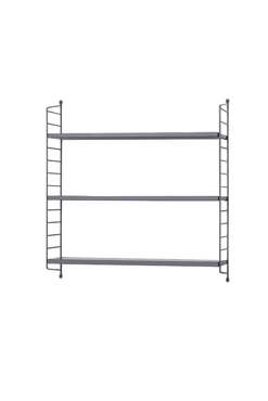 Настенная полка 80х75х30 серого цвета