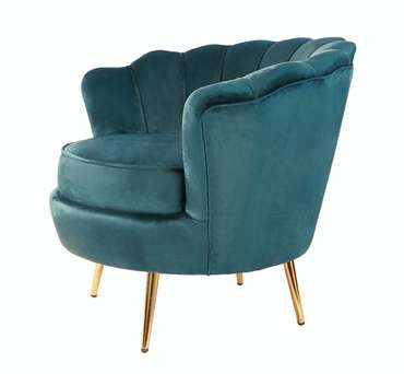 Кресло Pearl сине-зеленого цвета