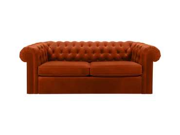 Диван Chesterfield терракотового цвета