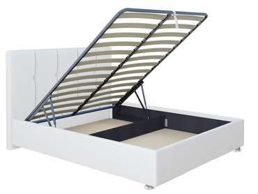 Кровать Ливери 140х200 белого цвета с подъемным механизмом