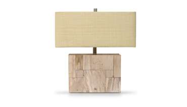 Настольная лампа "MOSAIC PETRIFIED WOOD LAMP"