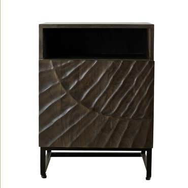 Прикроватная тумбочка из массива Лахара коричневого цвета