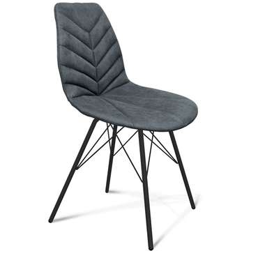 Обеденный стул Megrez серого цвета на металлическом каркасе