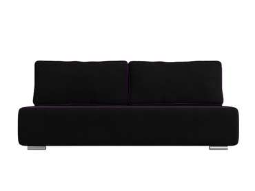 Прямой диван-кровать Уно черного цвета