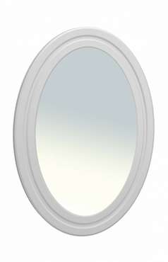 Зеркало настенное Монблан овальное в раме белого цвета