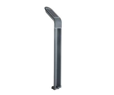 Светильник уличный серый с солнечной батареей w10*24 h80 Led 10W (3000K) Декоративная подсветка розовая.