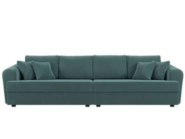 Прямой диван-кровать Милтон бирюзового цвета