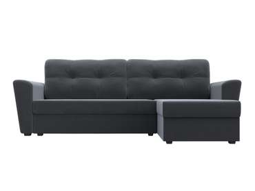 Угловой диван-кровать Амстердам лайт серого цвета правый угол