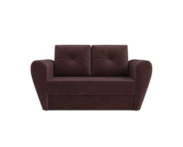 Прямой диван-кровать Квартет шоколадного цвета