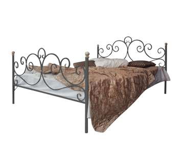 Кованая кровать Флоренция 180х200 серого цвета 