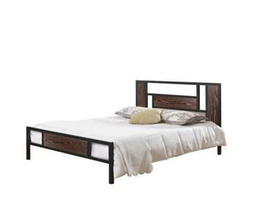 Кровать Бристоль 160х200 коричнево-черного цвета