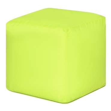 Пуфик Куб оксфорд желто-зеленого цвета