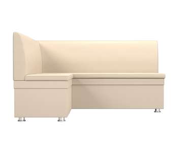 Угловой диван Уют бежевого цвета (экокожа) левый угол