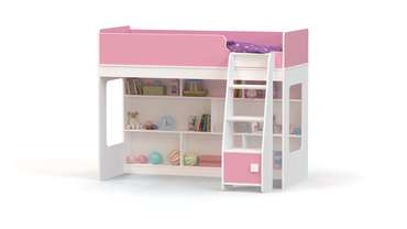 Детская кровать-чердак Ridgimmi 3.1 75х175 бело-розового цвета