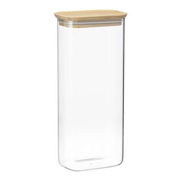 Банка для хранения прямоугольная Glass Bamboo 2 л