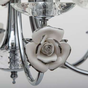 Подвесная люстра 2031/6 (chrome) (ткань, цвет черный)