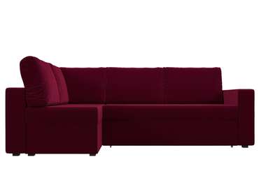 Угловой диван-кровать Оливер бордового цвета левый угол