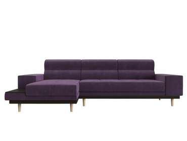 Угловой диван-кровать Леонардо сиреневого цвета левый угол