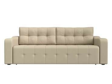 Прямой диван-кровать Лиссабон бежевого цвета (экокожа)
