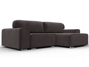 Угловой диван-кровать Лига 029 коричневого цвета правый угол