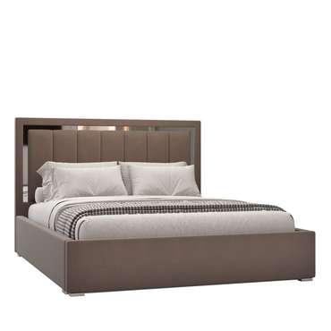 Кровать Валенсия 160х200 коричневого цвета с серебром с подъемным механизмом