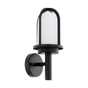 Уличный настенный светильник Paullo черно-белого цвета