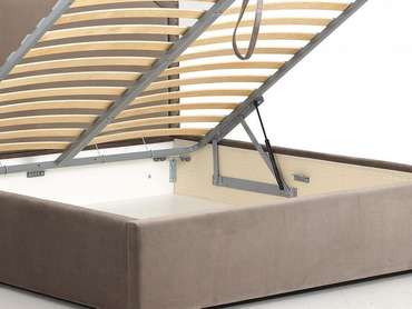 Кровать Ruan 160х200 серого цвета с подъемным механизмом