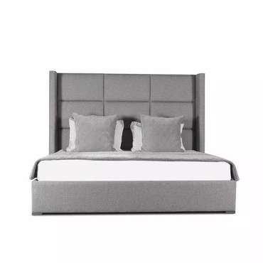 Кровать Berkley Winged Cube 160x200 серого цвета