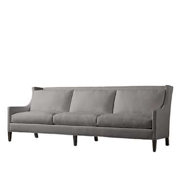 Диван Sloan Wingback 270 серого цвета
