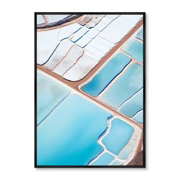Репродукция картины Salt lakes, light blue, No 2, 2024г.