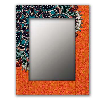 Настенное зеркало Крозе 50х65 оранжевого цвета