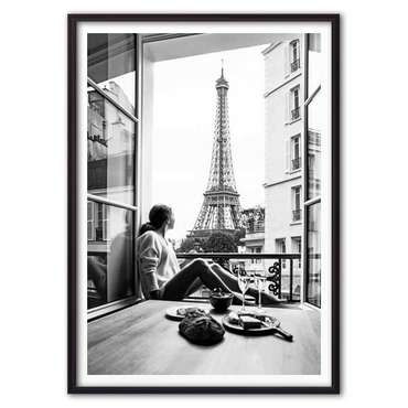 Постер в рамке Завтрак в Париже 21х30 см
