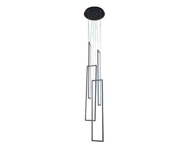 Подвес Алони черный d40 h500 (одиночная W100*20) Led 128W (4000K)