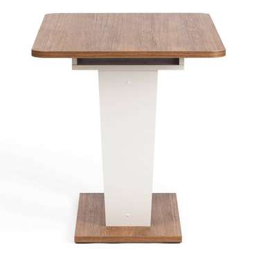 Раздвижной обеденный стол Fox бело-коричневого цвета