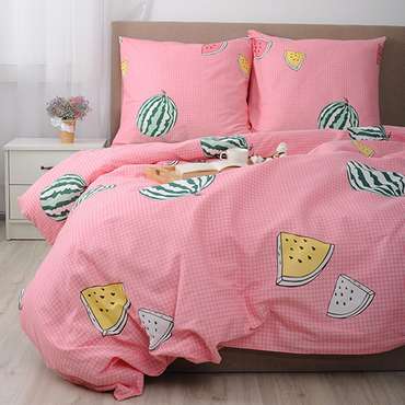 КПБ Традиция 'ПРОСТО КРАСИВЫЙ' дуэт, бязь, 100 % хлопок, пл. 125 гр./кв.м., 'Арбузы'